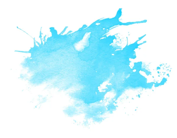 Fundo Aquarela Azul Elemento Artístico Para Banner Modelo Impressão Logotipo — Fotografia de Stock