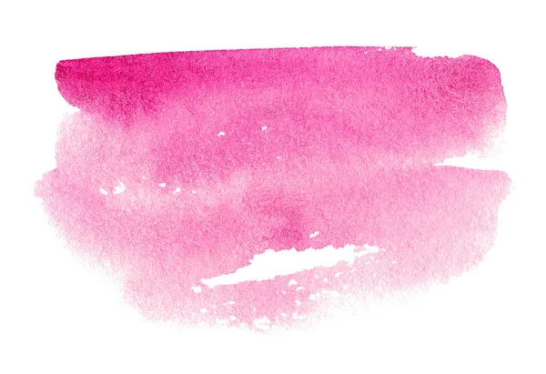 粉红水彩画污迹在白纸纹理上 水彩画艺术喷涂背景 — 图库照片