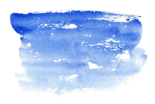 Azul Aquarela Pinceladas Fundo Elemento Artístico Para Banner Modelo Impressão — Fotografia de Stock