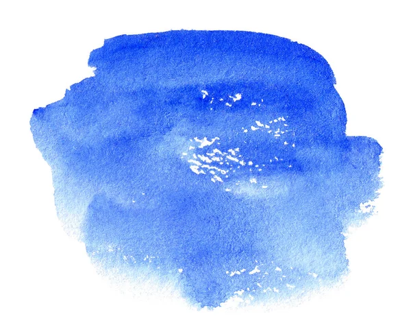 Pinceau Aquarelle Bleu Touches Fond Élément Artistique Pour Bannière Modèle — Photo