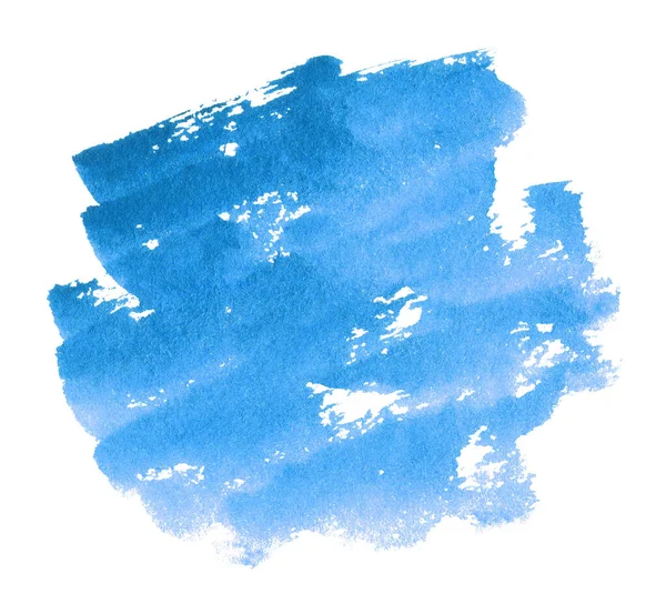 青い水彩ブラシストロークの背景 バナー テンプレート ロゴのための芸術的な要素 — ストック写真