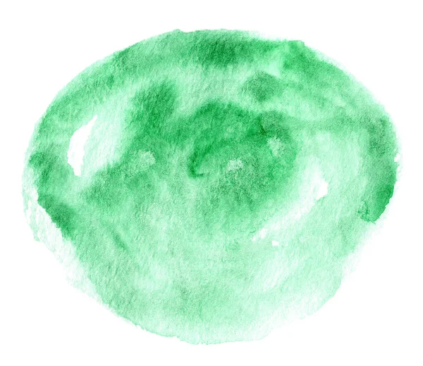 Abstraktes Grünes Aquarell Als Hintergrund Isoliert Auf Weiß Aquarell Clip — Stockfoto