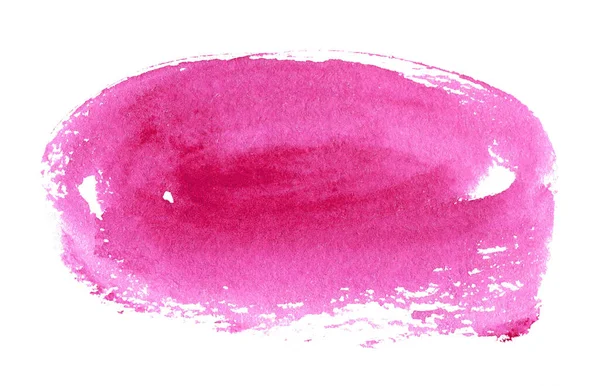 Ροζ Ακουαρέλα Χέρι Που Λεκές Λευκό Χαρτί Grain Υφής Αφηρημένη — Φωτογραφία Αρχείου