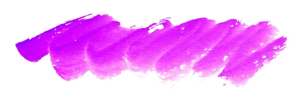 Purple Watercolor Shape Watercolor Hand Drawn Brush Strokes Isolated White — Foto de Stock