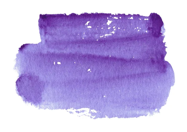 Mancha Acuarela Abstracta Púrpura Dibujada Mano — Foto de Stock