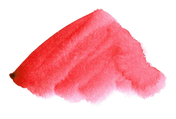 Röd Akvarellform Abstrakt Bakgrund För Text Eller Logotyp Isolerad Vitt — Stockfoto