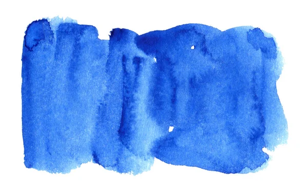 Forma Aquarela Azul Abstrato Como Fundo Isolado Branco Arte Clipe — Fotografia de Stock