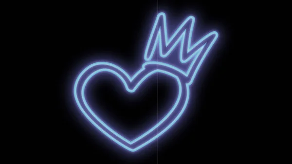 Neon Heart Queen Rosa — Stockfoto