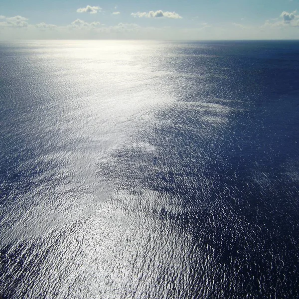 Řecko Ostrov Rhodos Hladina Moře Letním Odpoledním Podsvícení Wiev Vysokého — Stock fotografie