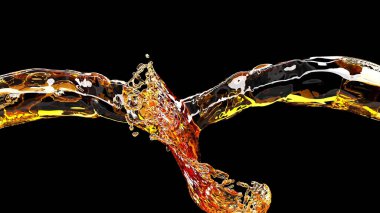 İki içki fıskiyesi birbirine bağlı.