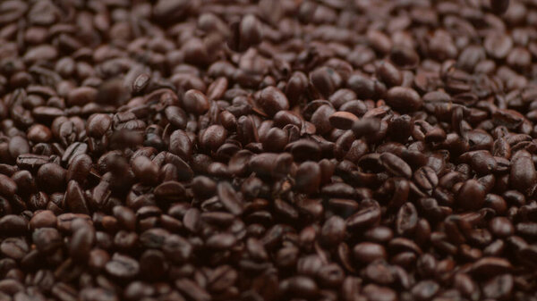 heap of roasted coffee beans