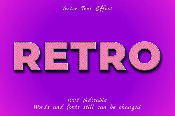 Retro Editable Vector Text Effect — Archivo Imágenes Vectoriales