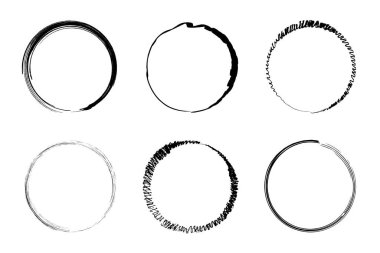 Mürekkep çemberi simgesi. Yuvarlak çerçeve. Soyut doku. Tasarım elemanı. El çizimi. Vektör çizimi. Resim yükle. 