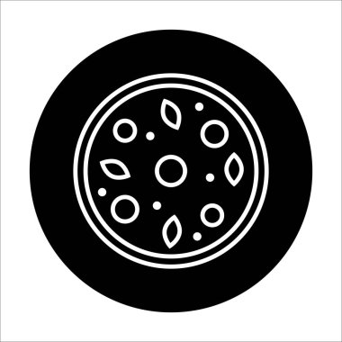 Çizgi film pizzası, her amaç için harika bir tasarım. Basit bir illüstrasyon. Beyaz arka plan. Vektör çizimi. depolama resmi. 