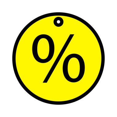 Beyaz arka planda yüzde. 3D satış promosyon afişi. İş ikonu. Vektör çizimi. depolama resmi.