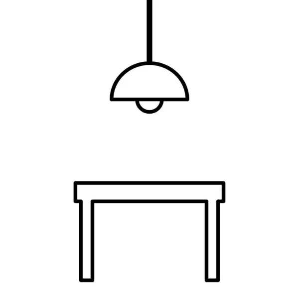 Plafonnier de table contemporain. Cartoon style. Illustration vectorielle. image de stock. — Image vectorielle