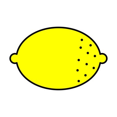 Modern tarzda tam limon. Meyve suyu. Vektör çizimi. depolama resmi.