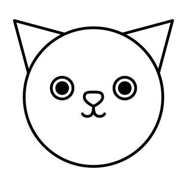 Kedi ağızlığı düz bir şekilde. Siluet çizimi. Siyah soyut arkaplan tasarımı. Vektör çizimi. depolama resmi.