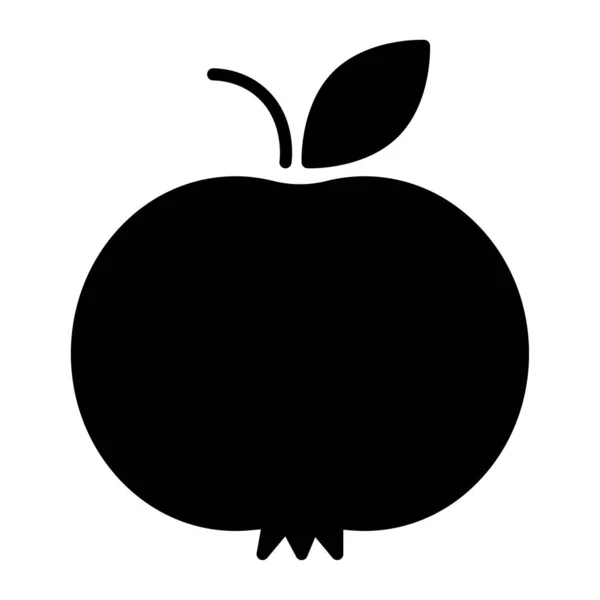 Siyah beyaz elma. Yemek çizimi. İşlemeli stil. Vektör çizimi. depolama resmi. — Stok Vektör