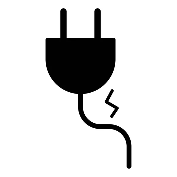 Černá elektrická zástrčka. Elektrická energie. Vektorová ilustrace. stock image. — Stockový vektor