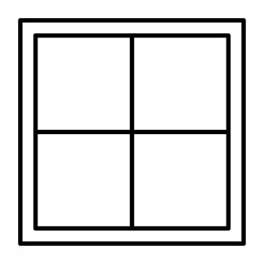 Doğrusal olarak pencere. Vektör çizimi. depolama resmi.