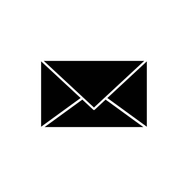 Modern tarzda siyah bir zarf. İş ikonu. Vektör çizimi. depolama resmi. — Stok Vektör
