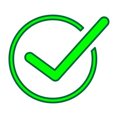 Sağ simgeyi işaretle. Kene simgesi. İşaretleme simgesi. İşaretleme kutusu simgesi. Vektör çizimi. depolama resmi.