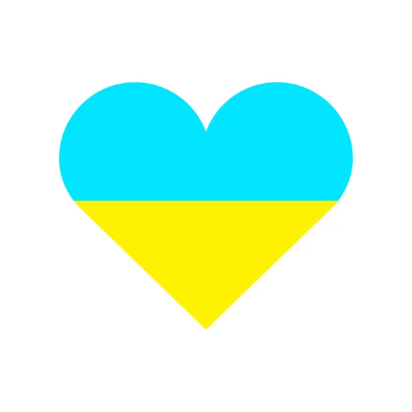 Flaga serca Ukrainki. Symbol miłości. Narodowa ukraińska flaga. Ilustracja wektora. obraz akcji. — Wektor stockowy