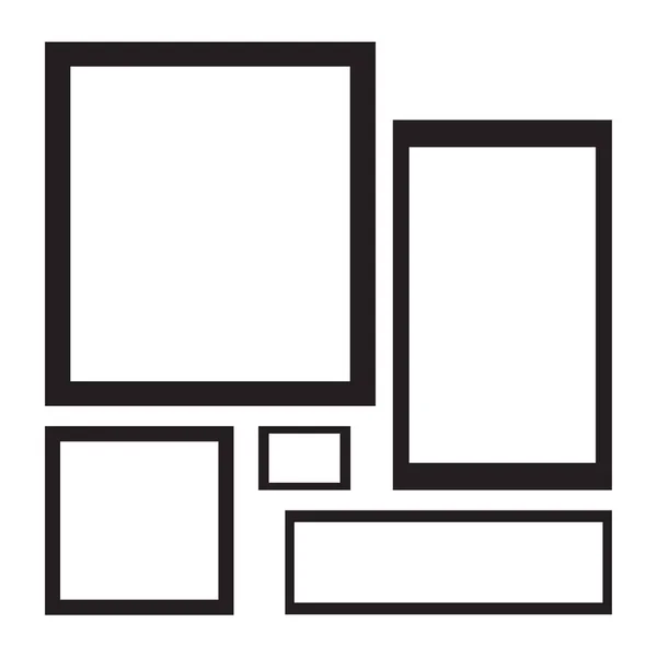 Sketch ikon téglalap négyzetek banner design.Vektor illusztráció. készletkép. — Stock Vector