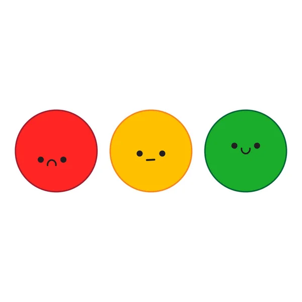 Vector emoticon set. Smiley face. Sad face. Happy face. Vector illustration. stock image. — Stock Vector