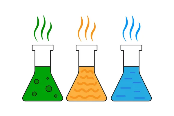 Flaconi di raccolta di cartoni animati per la progettazione medica. Illustrazione vettoriale. stock immagine. — Vettoriale Stock