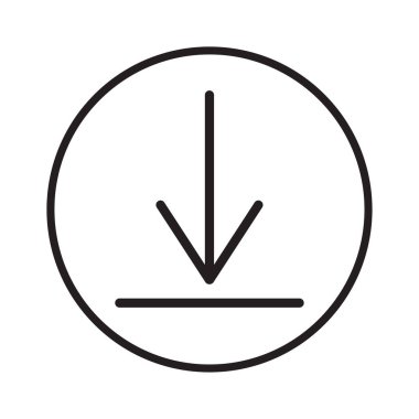 Düz ok çemberi. Düz, özet. Tasarım elemanı. Ok simgesi. Vektör çizimi. depolama resmi.