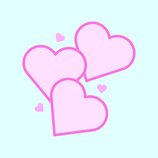 Fondo rosa corazón azul en estilo de moda. Fondo de amor del corazón. Ilustración vectorial. imagen de stock. — Vector de stock