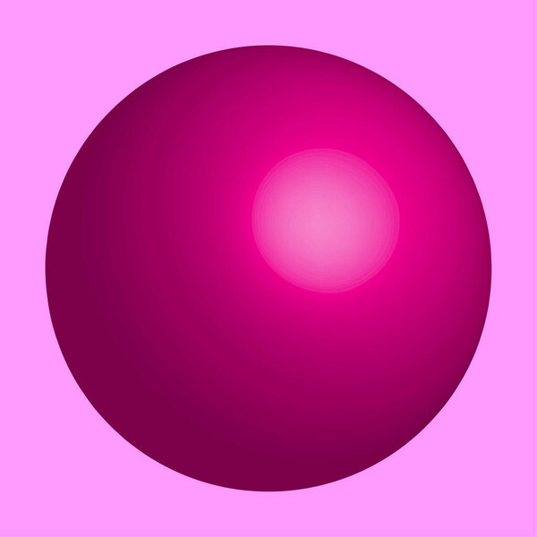 3d burgundy sphere for decoration design. Burgundy color. Vector illustration. stock image.