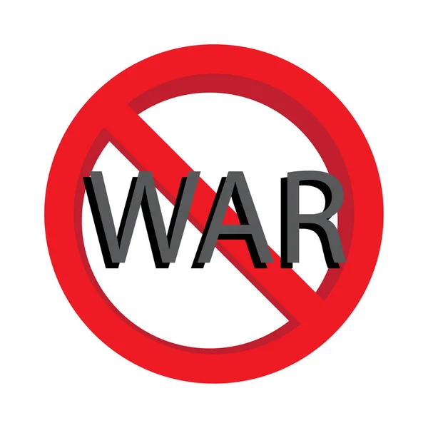 Savaşı durdurun. Savaş işareti geçti. İmza yasak. Barış sembolü, savaş konsepti yok. Vektör çizimi. depolama resmi. — Stok Vektör