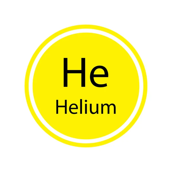 Helium chemical element. Design elements. Vector illustration. stock image. — Vector de stock