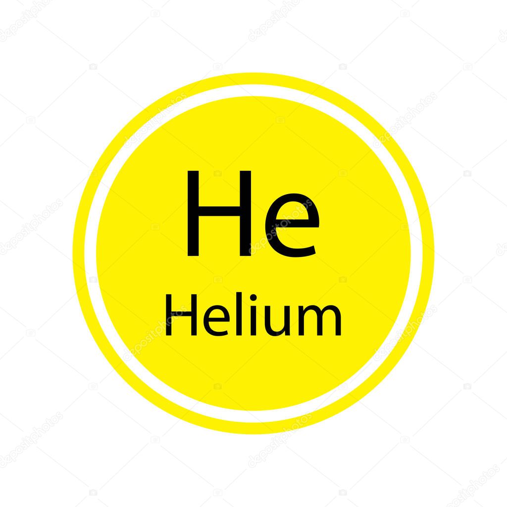 Helium chemical element. Design elements. Vector illustration. stock image. 