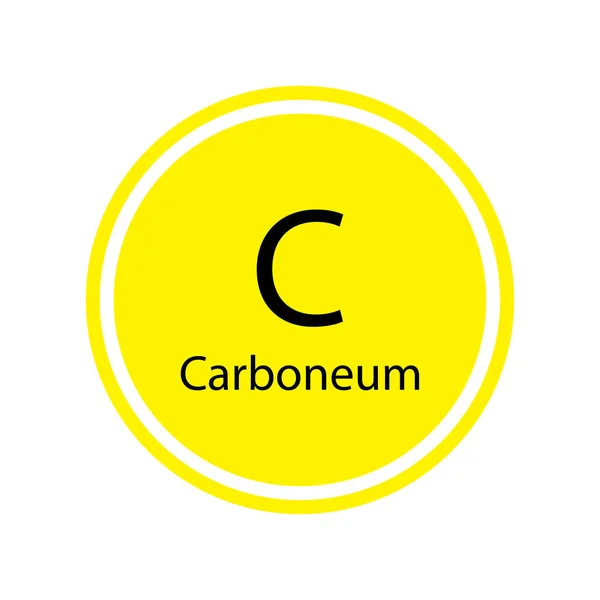 Bottone con carboneo. Elemento chimico. Tavola periodica di Mendeleev. Illustrazione vettoriale. stock immagine. — Vettoriale Stock