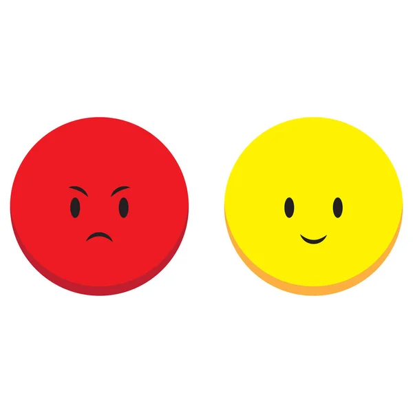 Simge gülümseme emojisini ayarla. Yüz sembolü. Pankart tasarımı için karakter. Vektör çizimi. depolama resmi. — Stok Vektör