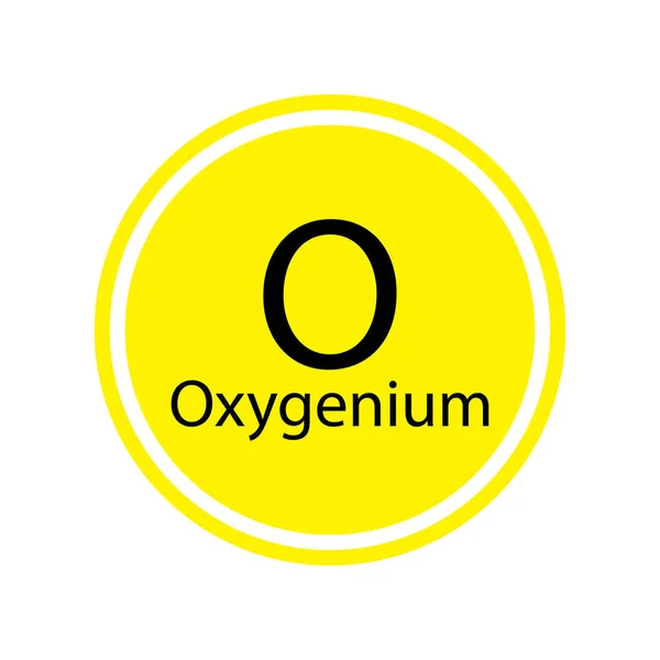 Zuurstof chemisch element. Periodiek systeem van Mendeleev. Vector illustratie. voorraadafbeelding. — Stockvector