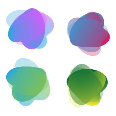 Modern suluboya seti. Akışkan gradyan arkaplan. Sunum şablonu. Vektör çizimi. depolama resmi. 