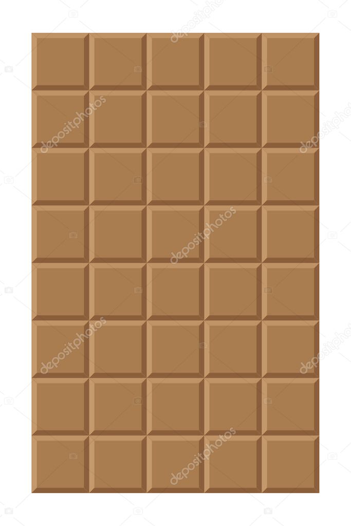 milk chocolate bar. Vector illustration. stock image.