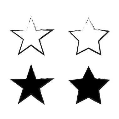 Beyaz arka planda siyah mürekkep izleri var. Mürekkep fırçası çizimi. Vektör çizimi. depolama resmi.