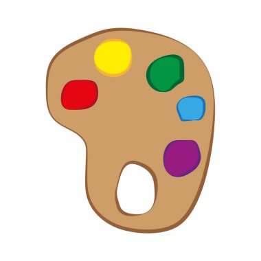 Çizgi film paleti. Yaratıcı bir kavram. Vektör çizimi. depolama resmi.