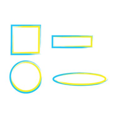 Çerçeve fırçası. Çerçeve fırçası modern tarzda. Kenar çerçevesi. Vektör çizimi. Hisse senedi. EPS 10.