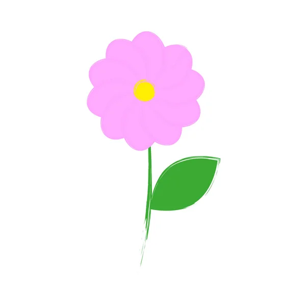 cartoon flower. Summer flower clipart. Vector illustration. stock image. EPS 10.