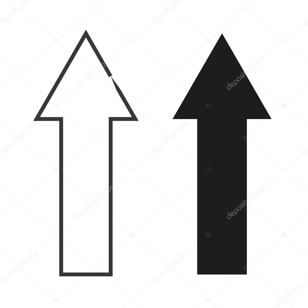 Unique arrows pointing up. Exclusive arrow design. stock image. EPS 10.