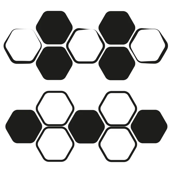 Borsta Hexagoner Bikaka Geometrisk Struktur Vektorillustration Lagerbild Eps — Stock vektor