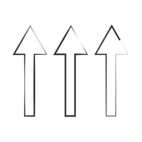 Flèches Pointant Vers Haut Diverses Flèches Pinceau Design Flèche Exclusif — Image vectorielle