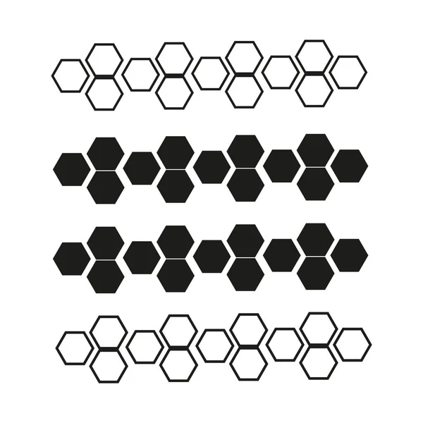 Brosse Hexagones Nid Abeille Texture Géométrique Illustration Vectorielle Image Stock — Image vectorielle